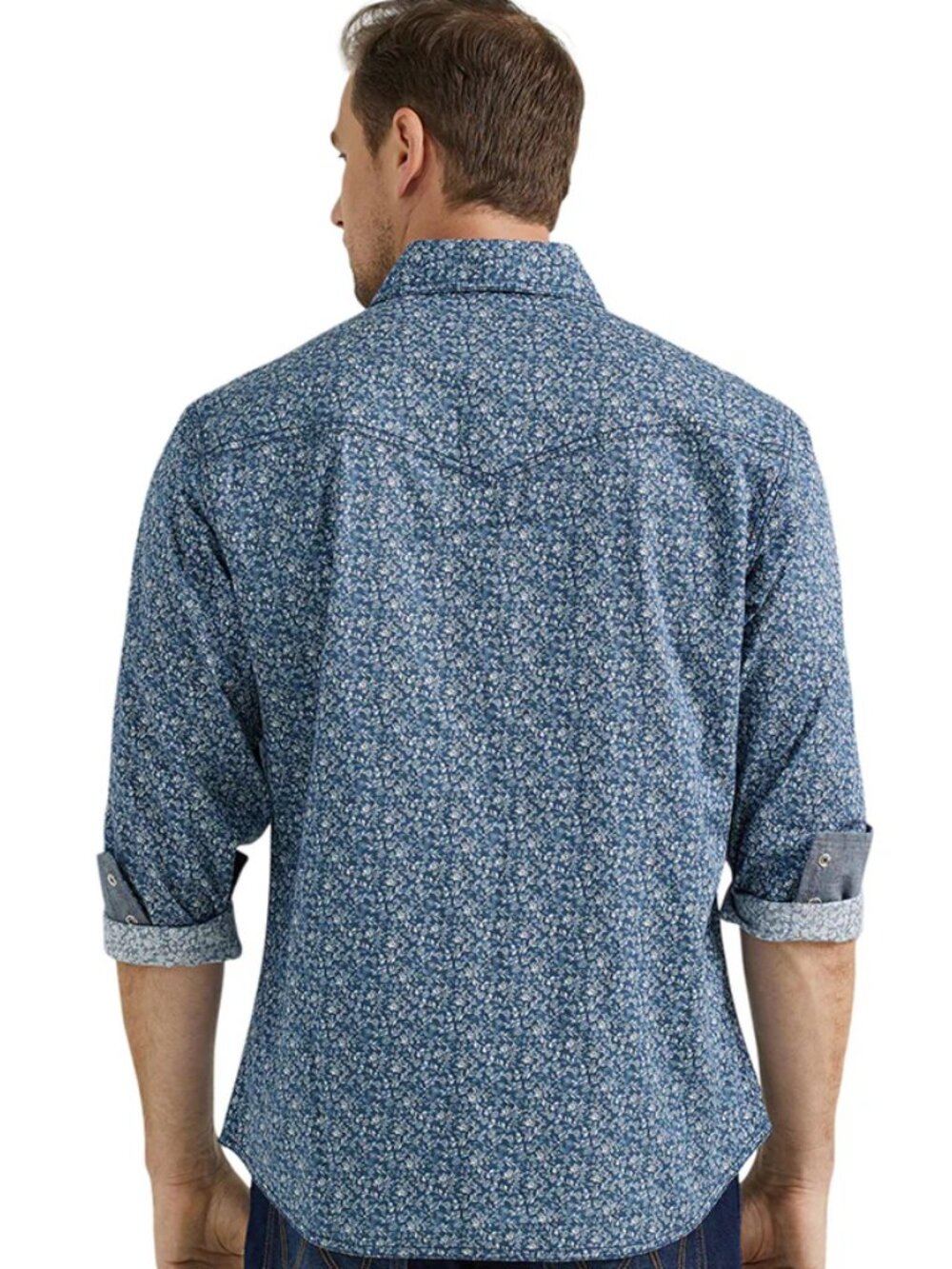 Wrangler Retro Premium Sz S Long Sleeve Modern Fit Shirt Men Western Pearl Snap - Picture 6 of 12